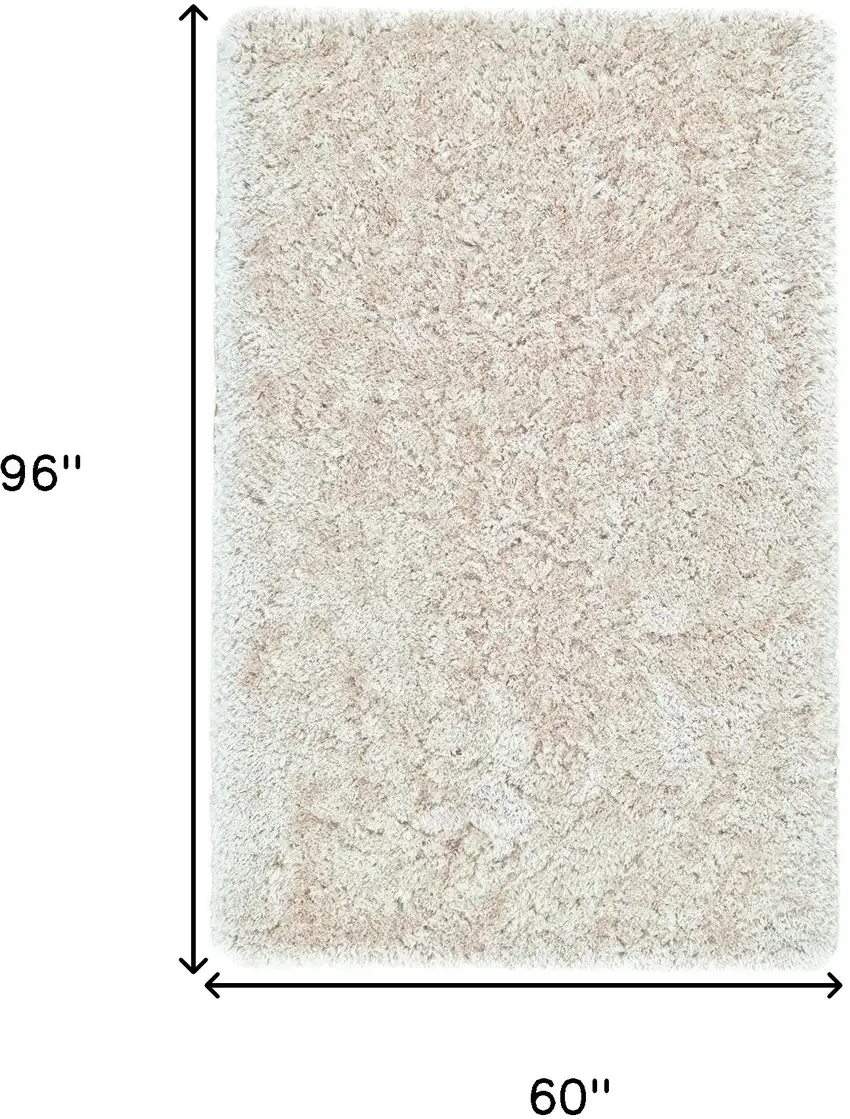 Tan And Taupe Shag Tufted Handmade Stain Resistant Area Rug Photo 7