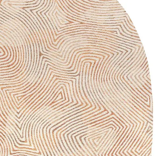 Tan And White Abstract Washable Area Rug With UV Protection Photo 2