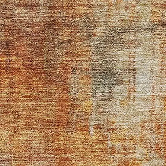 Tan Beige And Red Abstract Washable Area Rug With UV Protection Photo 4