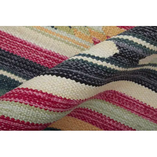 Tan Black And Orange Southwestern Hand Woven Area Rug Photo 4