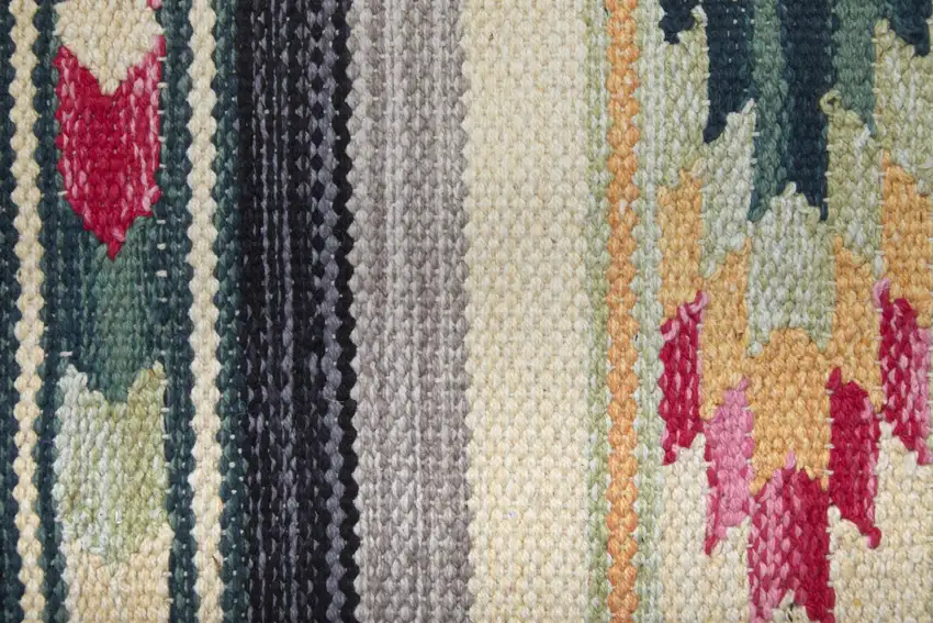 Tan Black And Orange Southwestern Hand Woven Area Rug Photo 5