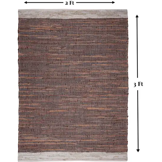 Tan Black and Beige Patchwork Handmade Indoor Outdoor Area Rug Photo 7