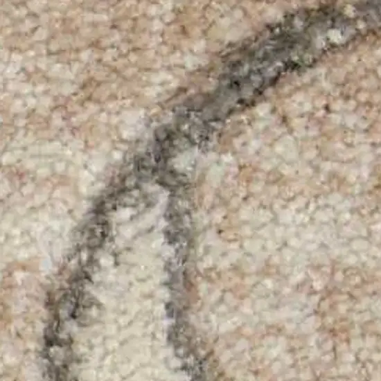 Tan Black and Ivory Damask Area Rug Photo 9
