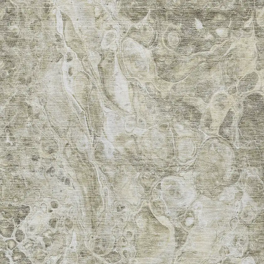 Tan Brown And Beige Abstract Washable Indoor Outdoor Area Rug Photo 6