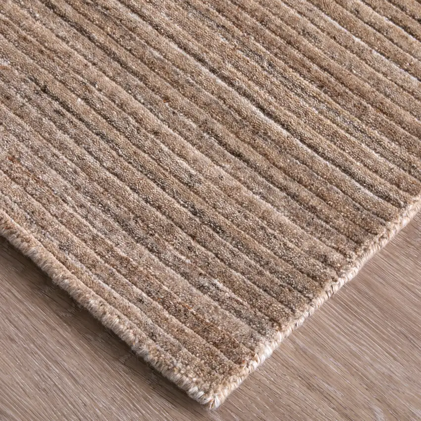 Tan Brown And Gray Handmade Indoor Outdoor Area Rug Photo 6