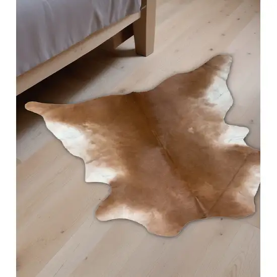 Tan Print Cowhide Area Rug Photo 1