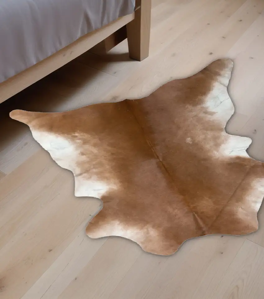Tan Print Cowhide Area Rug Photo 1