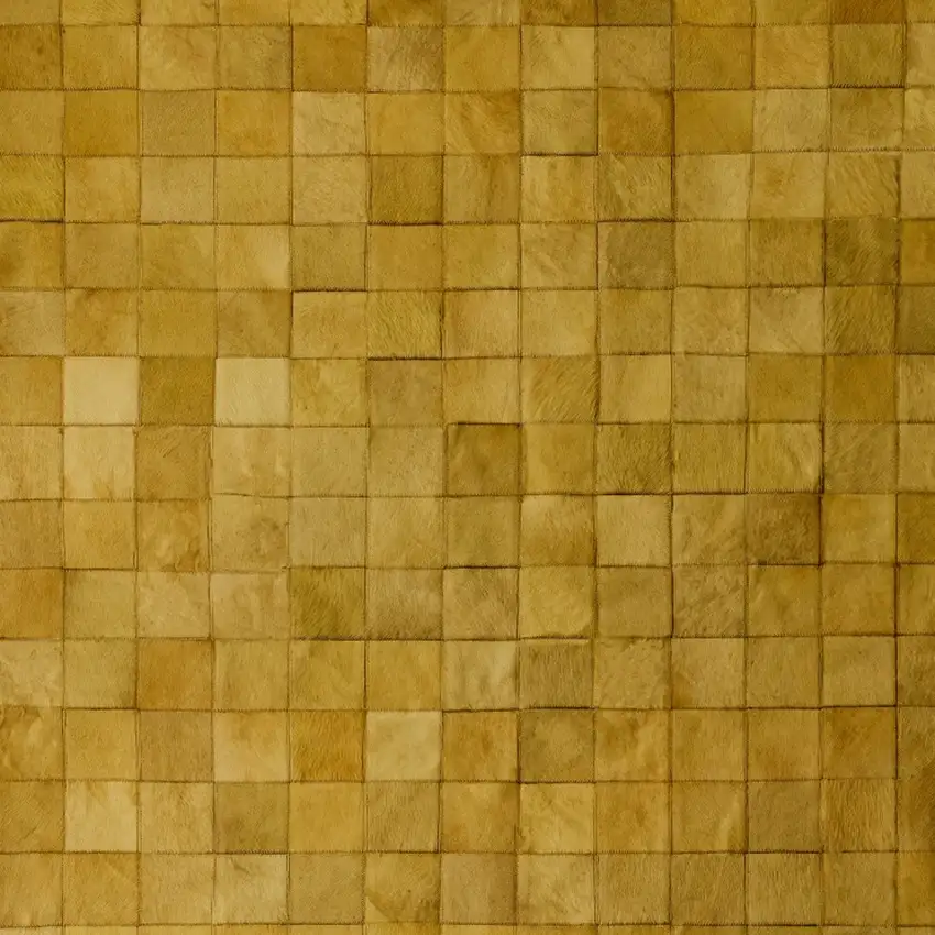 Tan Cowhide Patchwork Area Rug Photo 8