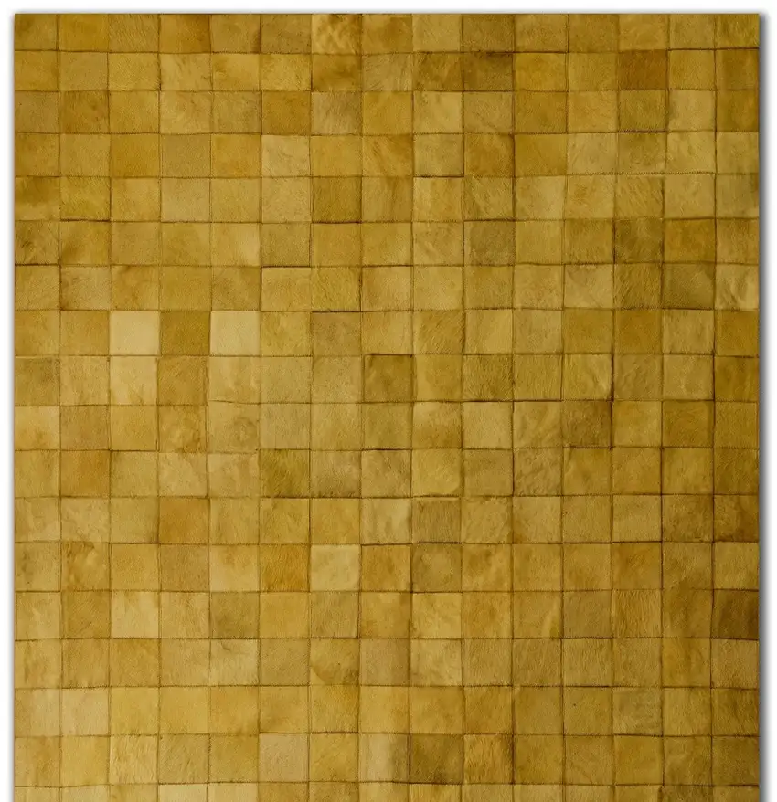 Tan Cowhide Patchwork Area Rug Photo 3