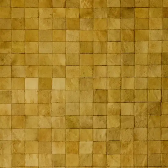 Tan Cowhide Patchwork Area Rug Photo 9