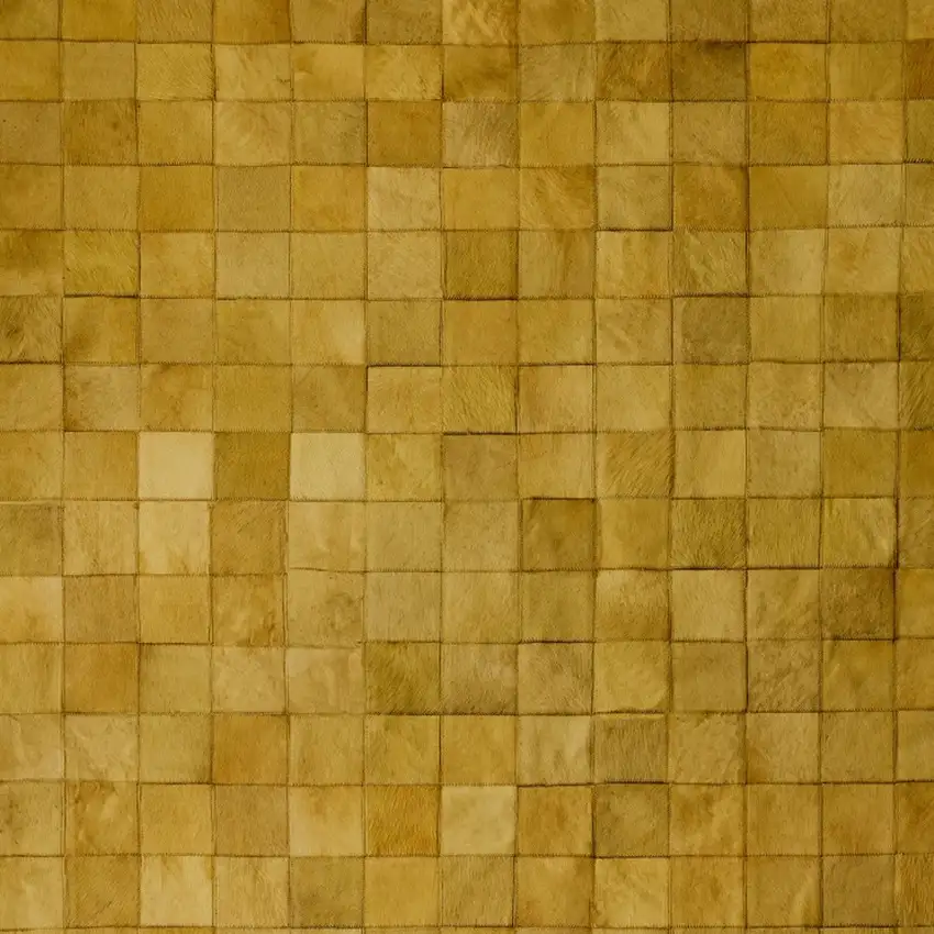 Tan Cowhide Patchwork Area Rug Photo 9