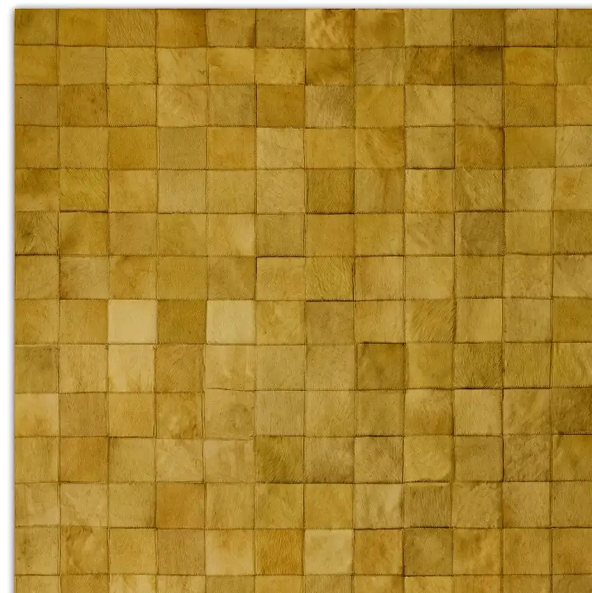 Tan Cowhide Patchwork Area Rug Photo 4