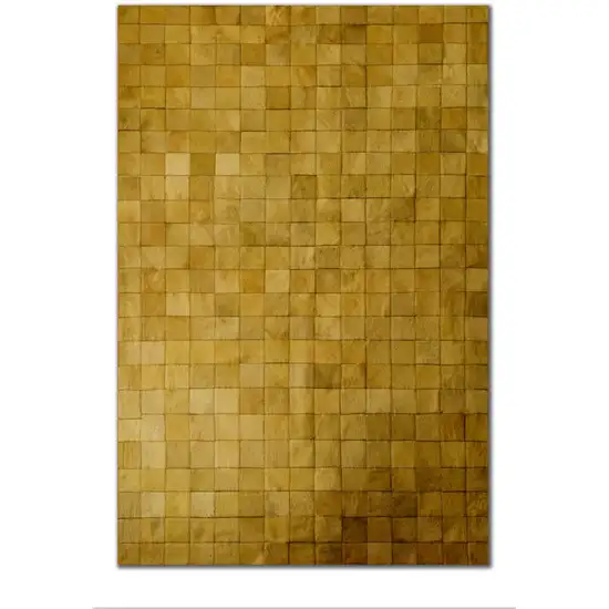 Tan Cowhide Patchwork Area Rug Photo 2