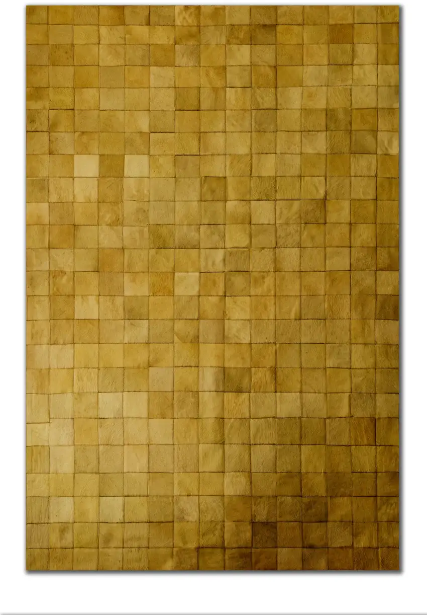 Tan Cowhide Patchwork Area Rug Photo 2