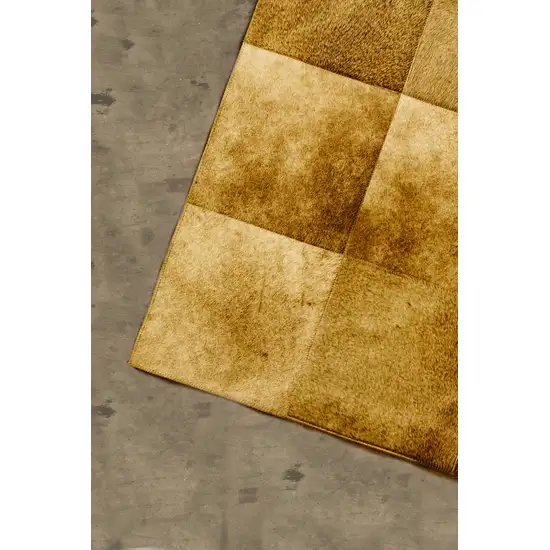 Tan Cowhide Patchwork Area Rug Photo 5