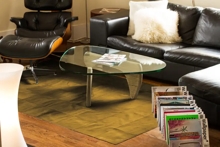 Tan Cowhide Patchwork Area Rug Photo 8