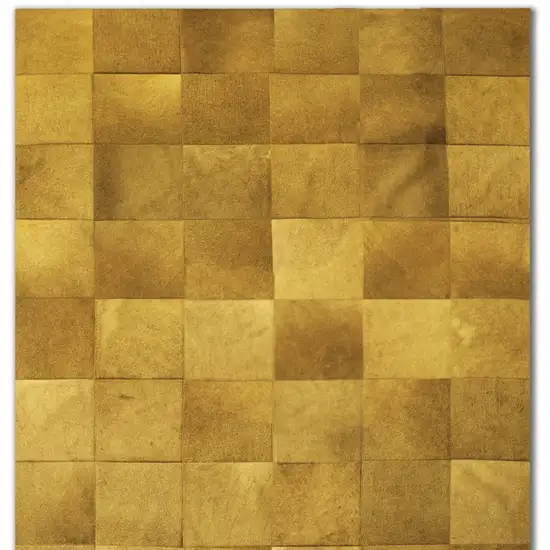 Tan Cowhide Patchwork Area Rug Photo 3