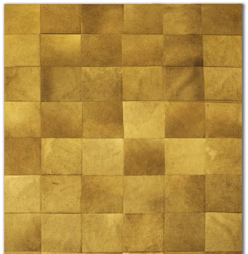Tan Cowhide Patchwork Area Rug Photo 3