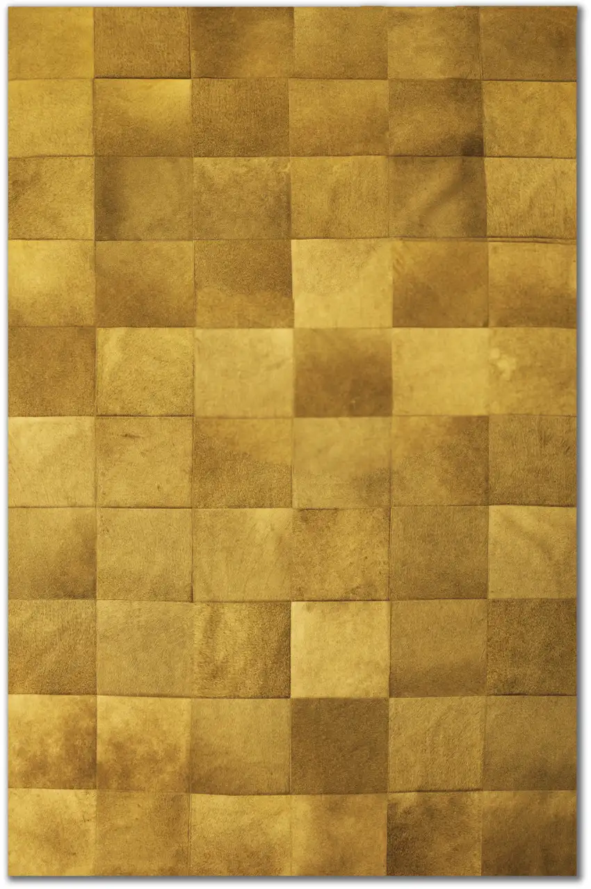Tan Cowhide Patchwork Area Rug Photo 2