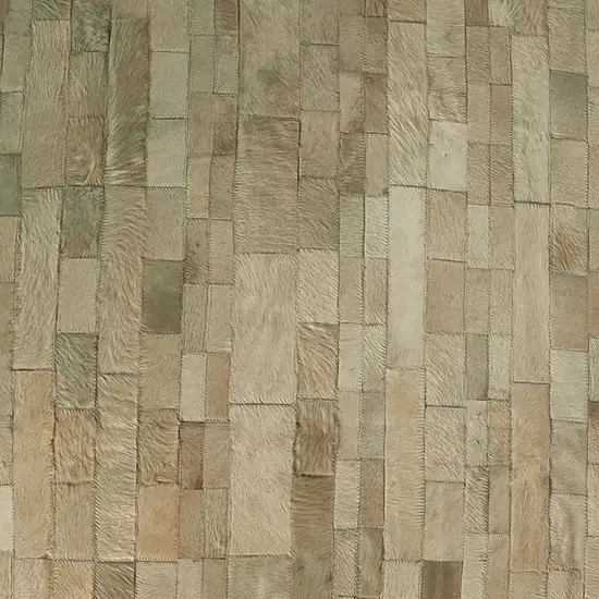 Tan Cowhide Patchwork Area Rug Photo 8