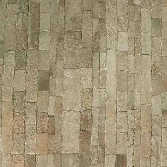 Tan Cowhide Patchwork Area Rug Photo 9