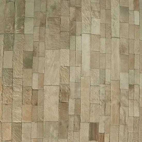 Tan Cowhide Patchwork Area Rug Photo 4