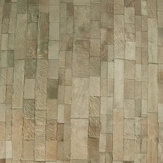 Tan Cowhide Patchwork Area Rug Photo 6