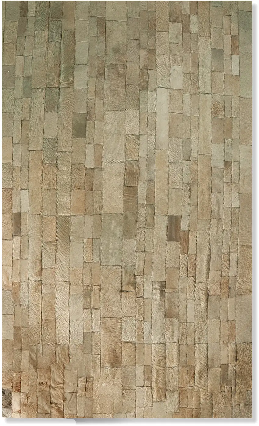 Tan Cowhide Patchwork Area Rug Photo 2