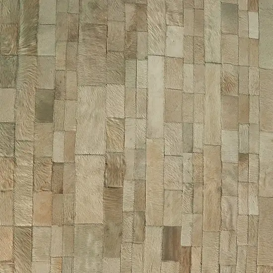 Tan Cowhide Patchwork Area Rug Photo 7