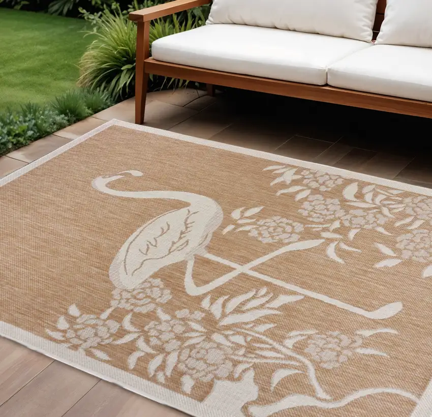 Beige Indoor Outdoor Area Rug Photo 2