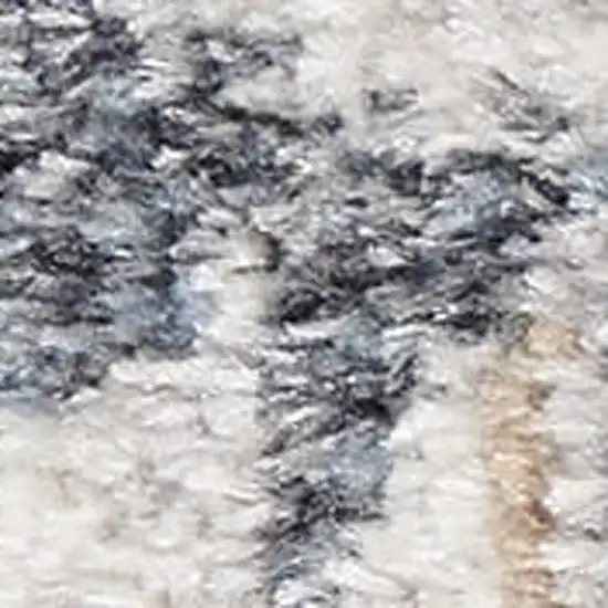 Tan Floral Distressed Area Rug Photo 3