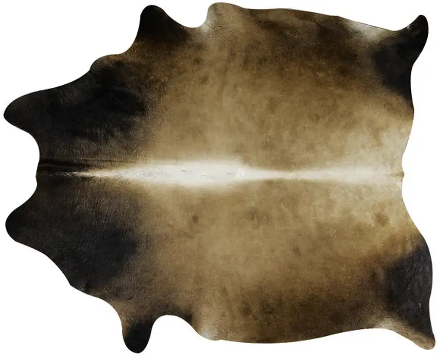 Tan Genuine Cowhide Hand Knotted Area Rug Photo 1