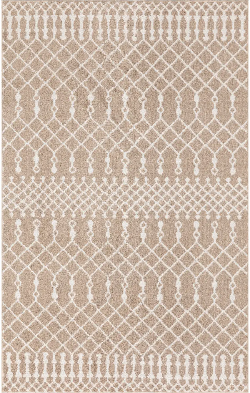 Tan Geometric Area Rug Photo 8
