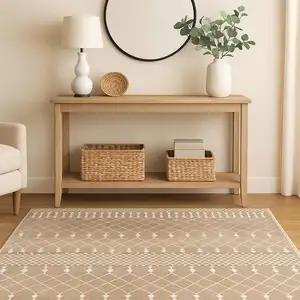 Photo of Tan Geometric Area Rug