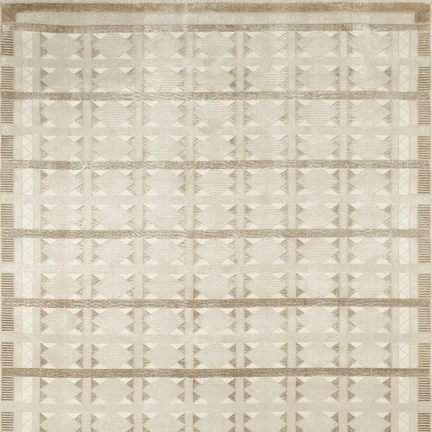 Tan Geometric Area Rug Photo 9