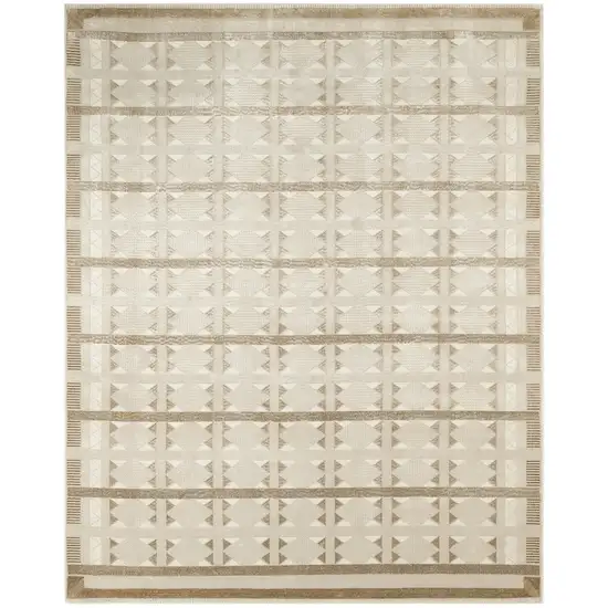 Tan Geometric Area Rug Photo 2