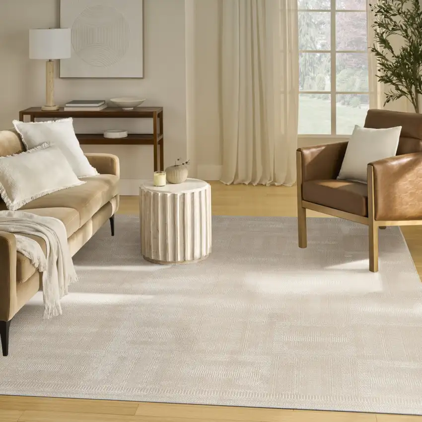 Tan Geometric Area Rug Photo 7