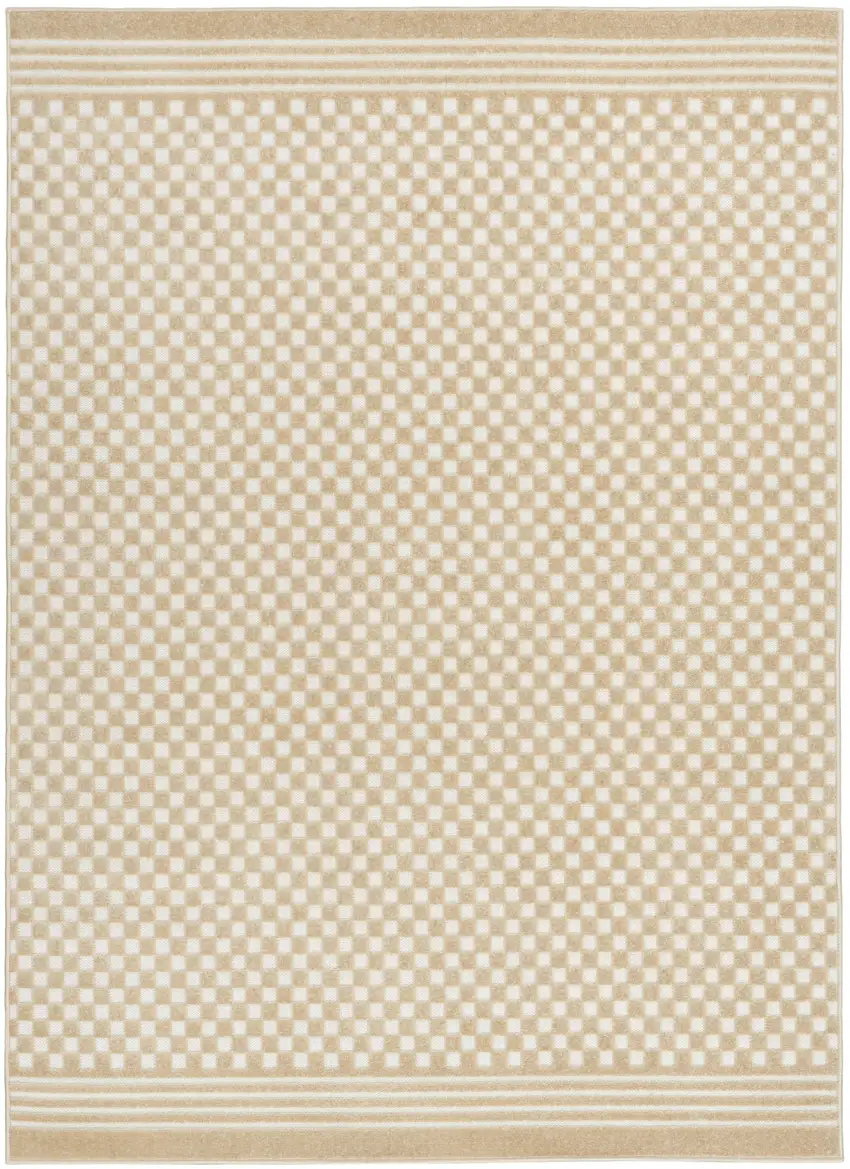 Tan Geometric Area Rug Photo 1