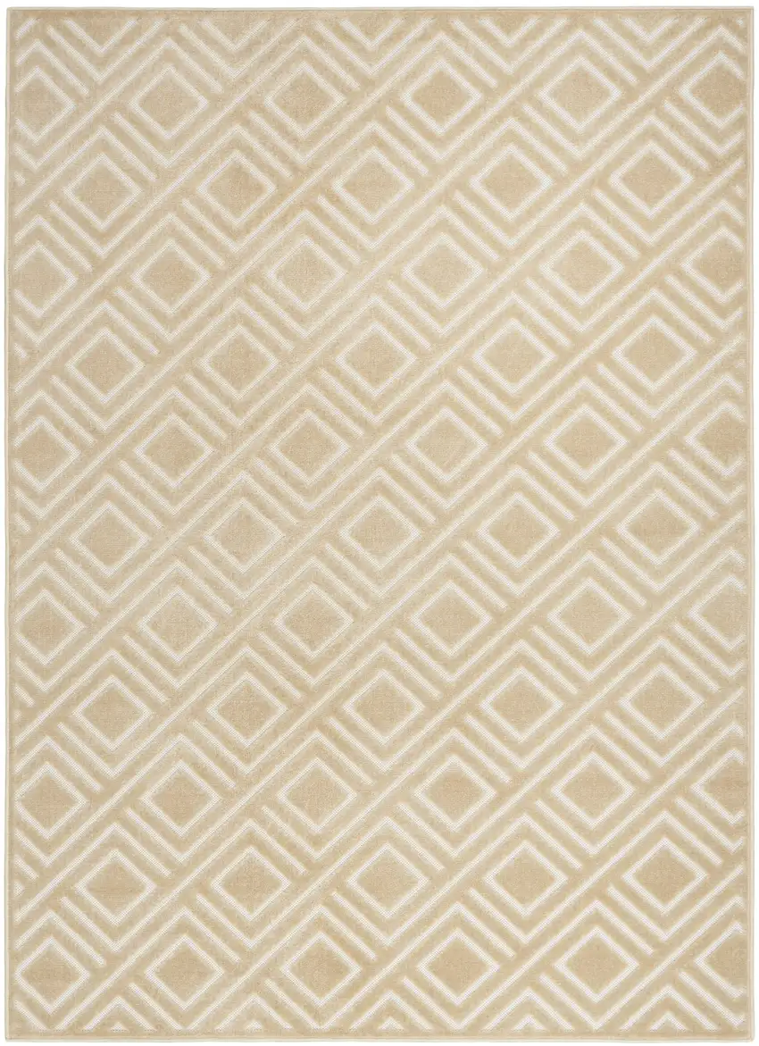 Tan Geometric Area Rug Photo 2