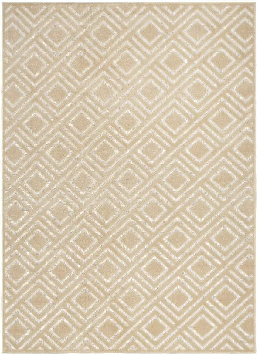 Tan Geometric Area Rug Photo 1