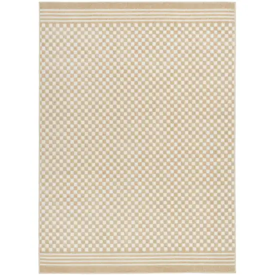 Tan Geometric Area Rug Photo 1