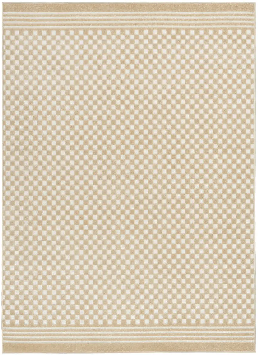 Tan Geometric Area Rug Photo 2