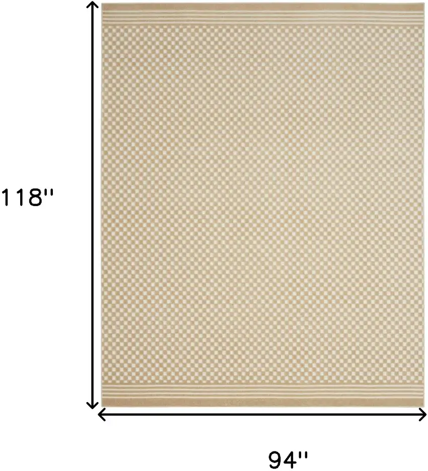 Tan Geometric Area Rug Photo 3
