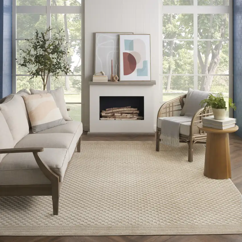 Tan Geometric Area Rug Photo 3