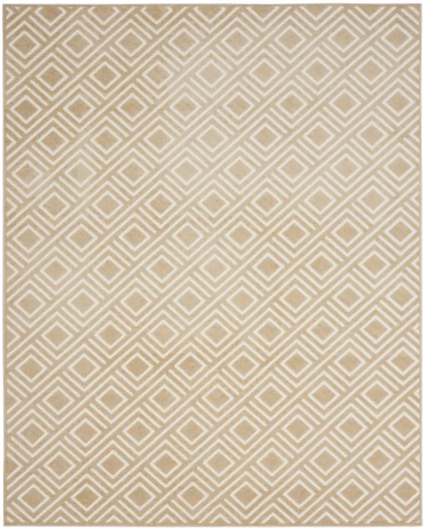 Tan Geometric Area Rug Photo 1
