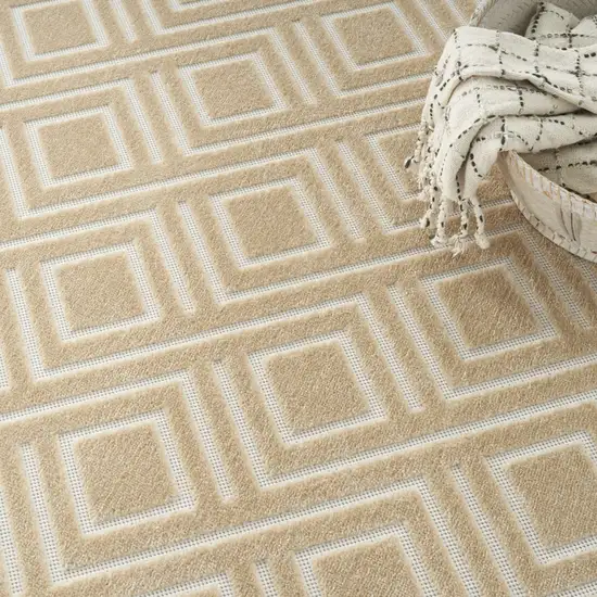 Tan Geometric Area Rug Photo 9