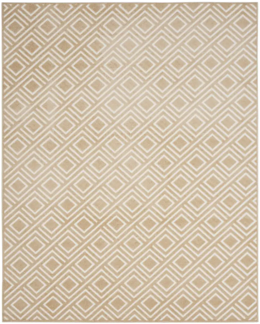 Tan Geometric Area Rug Photo 2