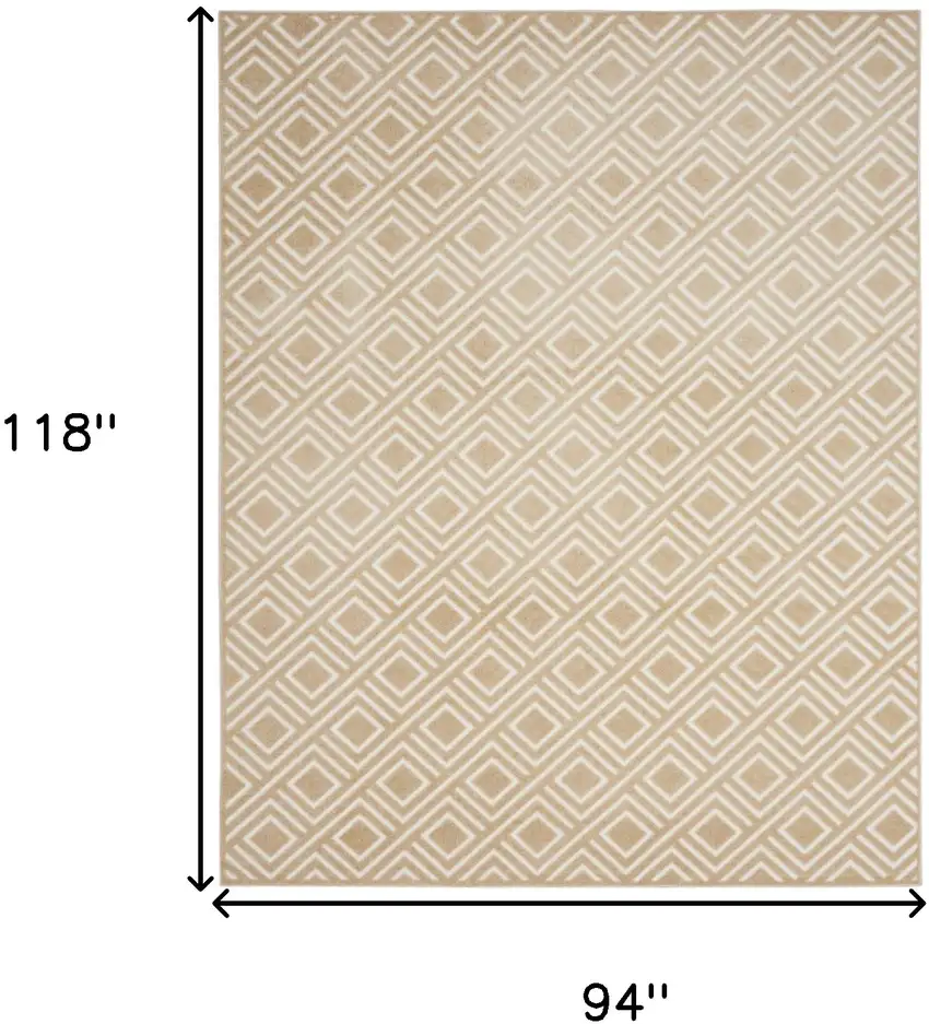 Tan Geometric Area Rug Photo 3