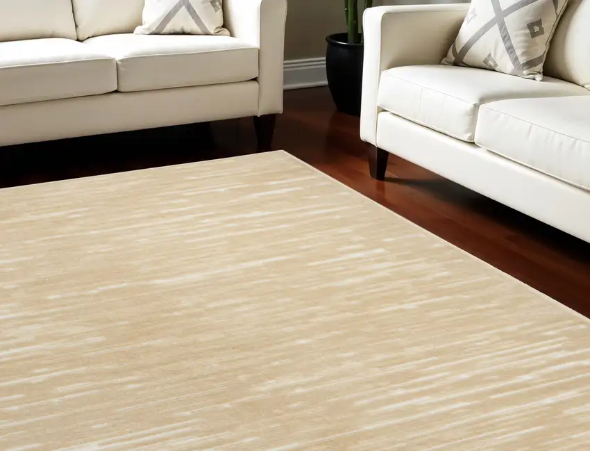 Tan Geometric Area Rug Photo 1