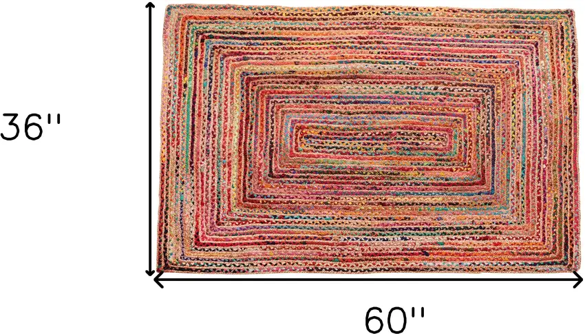 Tan Geometric Hand Braided Area Rug Photo 6